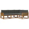 vidaXL Outdoor-Sofagarnitur 4 stk. Natur und Anthrazit