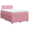 vidaXL Boxspringbett mit Matratze Rosa 120x190 cm Samt