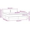 vidaXL Boxspringbett mit Matratze Dunkelgrau 160x200 cm Stoff