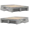 vidaXL Bettgestell Betongrau 135x190 cm Holzwerkstoff