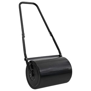 vidaXL Garten-Rasenwalze Schwarz 110 x 52 cm Eisen