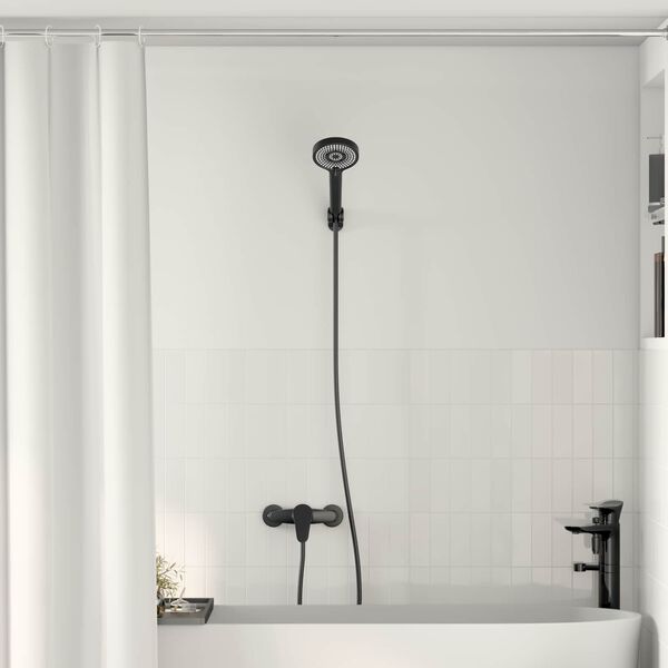 vidaXL Duschkopf Set Schwarz G 1 / 2 Zoll