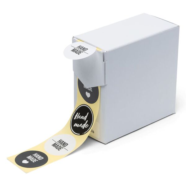 rillprint Geschenk-Aufkleber 250 Stk. x 4 Rollen Schwarz und Wei&szlig;