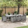 vidaXL Garten-Esstisch Hellgrau 250 x 100 x 73 cm Poly-Rattan