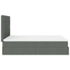 vidaXL Ottoman-Bett mit Matratze & LEDs Dunkelgrau 140x190 cm Stoff