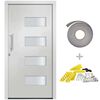 vidaXL Haust&uuml;r Aluminium und PVC Wei&szlig; 100x200 cm