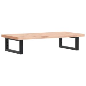 vidaXL Waschbeckenregal Wandmontage Stahl und Massivholz Buche