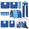 vidaXL Kinderloftbett Schwarz und Blau 79,5 x 200 cm Metall