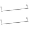 vidaXL Gardinenstangen 2 Stk. Wei&szlig; und Silbern 40-60 cm Aluminium