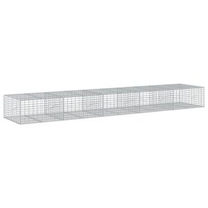 vidaXL Gabione mit Deckel 500x100x50 cm Verzinktes Eisen