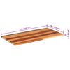 vidaXL Tischplatte 120x60x(2,5-2,7) cm Massivholz Palisander