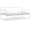 vidaXL Schlafsofa Bettgestell Wei&szlig; Metall 90x200 cm