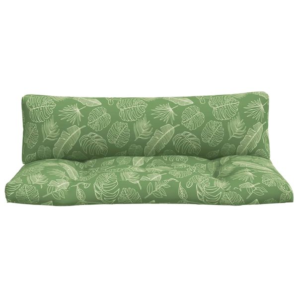 vidaXL Palettenkissen 2 Stk. Blattmuster Oxford-Gewebe