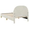 vidaXL Kinderbettgestell mit Kopfteil Creme 80 x 160 cm Samt