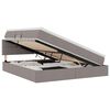 vidaXL LED-Speicherbett mit Matratze Taupe 160 x 200 cm Stoff