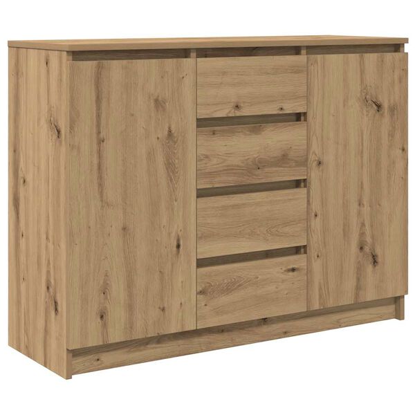 vidaXL Sideboard mit Schubladen Artisan-Eiche 100,5x35x76 cm