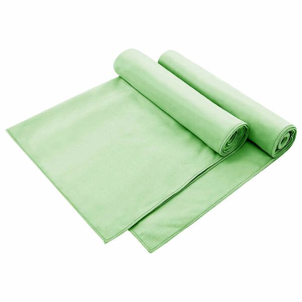 vidaXL Au&szlig;enstuhl Handt&uuml;cher 2 pcs Gr&uuml;n 130 x 60 cm
