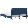 vidaXL Bett mit Matratze Blau 140x200 cm Stoff