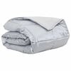 vidaXL Sommerdecke Silber 240 x 260 cm Satin und Mikrofaser