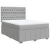 vidaXL Boxspringbett mit Matratze Hellgrau 140x200 cm Stoff
