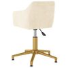 vidaXL Esszimmerstuhl Drehbar Creme Samt