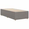 vidaXL Bettgestell ohne Matratze Taupe 90x200 cm Stoff