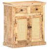 vidaXL Sideboard 65x32x70 cm Mango Massivholz und Naturgeflecht
