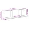 vidaXL Wandschrank 100x16,5x30 cm Altholz-Optik Holzwerkstoff
