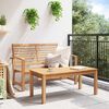 vidaXL Garten-Sofa-Set Natur Teak-Massivholz