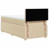 vidaXL Boxspringbett mit Matratze Creme 80x200 cm Stoff