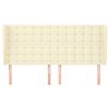 vidaXL Kopfteil mit Ohren Creme 203x23x118/128 cm Kunstleder