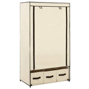 vidaXL Kleiderschrank Creme 87 x 49 x 159 cm Stoff
