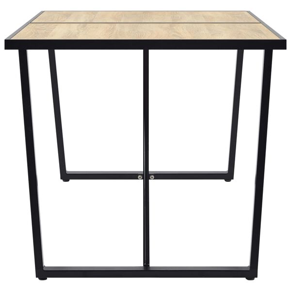 vidaXL 5-tlg. Essgruppe Schwarz Kunstleder