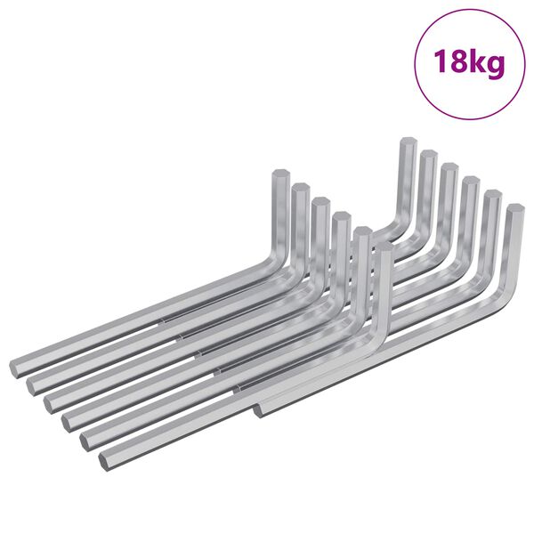 vidaXL Inbusschl&uuml;ssel 4675 pcs Silber 32 x 86 mm Stahl