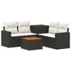 vidaXL Sofa Set 6 stk. Schwarz und Cremewei&szlig; 55 x 55 x 37 cm