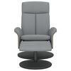 vidaXL Relaxsessel mit Fu&szlig;hocker Hellgrau Stoff