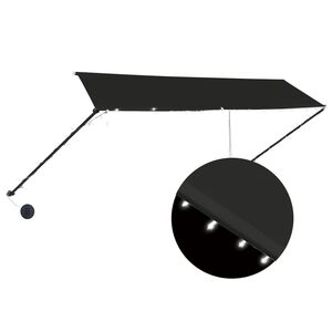 vidaXL Einziehbare Markise mit LED 350&times;150 cm Anthrazit
