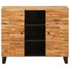 vidaXL Seitenschrank mit T&uuml;r Braun 90 x 33 x 75 cm Massivholz Mango