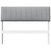 vidaXL Gepolstertes Kopfteil Hellgrau 100 cm Massives Kiefernholz