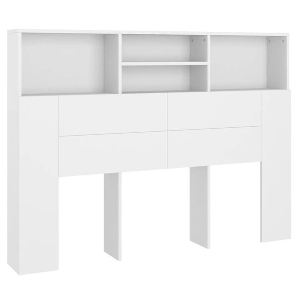 vidaXL Kopfteilschrank Weiß 140 x 19 x 103,5 cm
