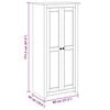 vidaXL Kleiderschrank Wei&szlig; 80&times;50&times;171,5 cm Kiefer Massiv Panama Serie