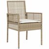 vidaXL Garten Essgruppe 7 pcs Beige Poly-Rattan