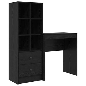 vidaXL Schreibtisch Schwarz Eichen-Optik 115,5 x 40 x 127 cm 2 stk.
