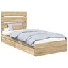 vidaXL Aufbewahrungsbett Sonoma-Eiche 100 x 200 cm Holzwerkstoff