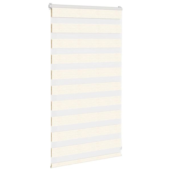 vidaXL Doppelrollo Marmorbeige 75x100 cm Stoffbreite 70,9 cm Polyester