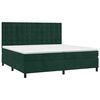 vidaXL Boxspringbett mit Matratze Dunkelgr&uuml;n 200x200 cm Samt
