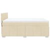 vidaXL Boxspringbett mit Matratze Creme 140x200 cm Stoff