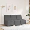 vidaXL Modulares Sofa ohne Armlehnen Dunkelgrau 55 cm Stoff
