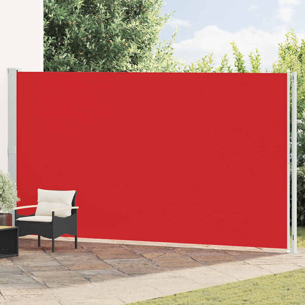 vidaXL Seitenmarkise Ausziehbar 220x600 cm Rot
