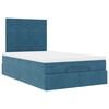 vidaXL Ottoman-Bett mit Matratzen Dunkelblau 120x200 cm Samt